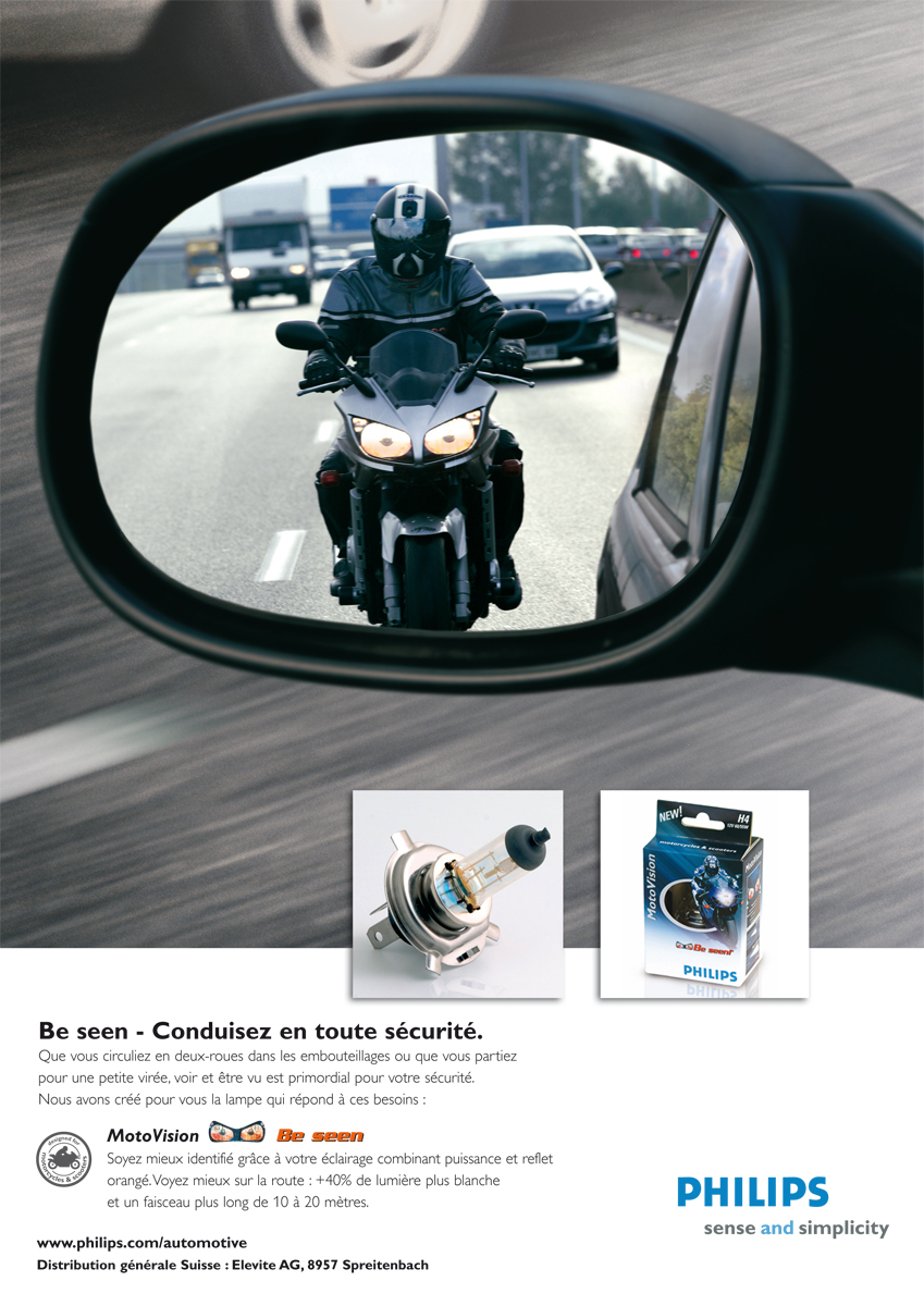Philips MotoVision two-wheeler lighting ad